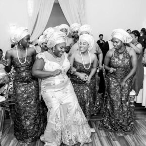 Bride Dancing with Her Bridesmaid