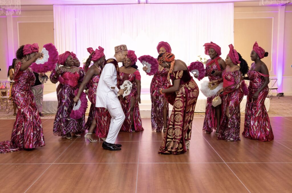 Bride and Groom Dancing Traditional Nigerian Wedding 1