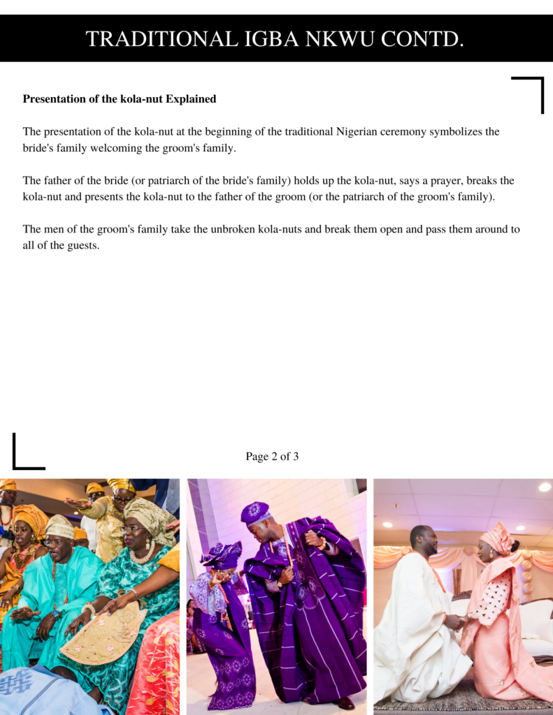 Nigerian Igbo Weddings Outline 2