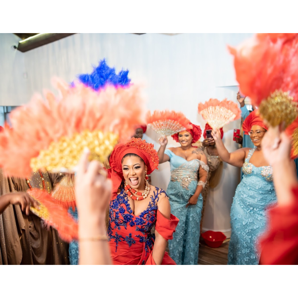 The Bride and Bridesmaids dancing