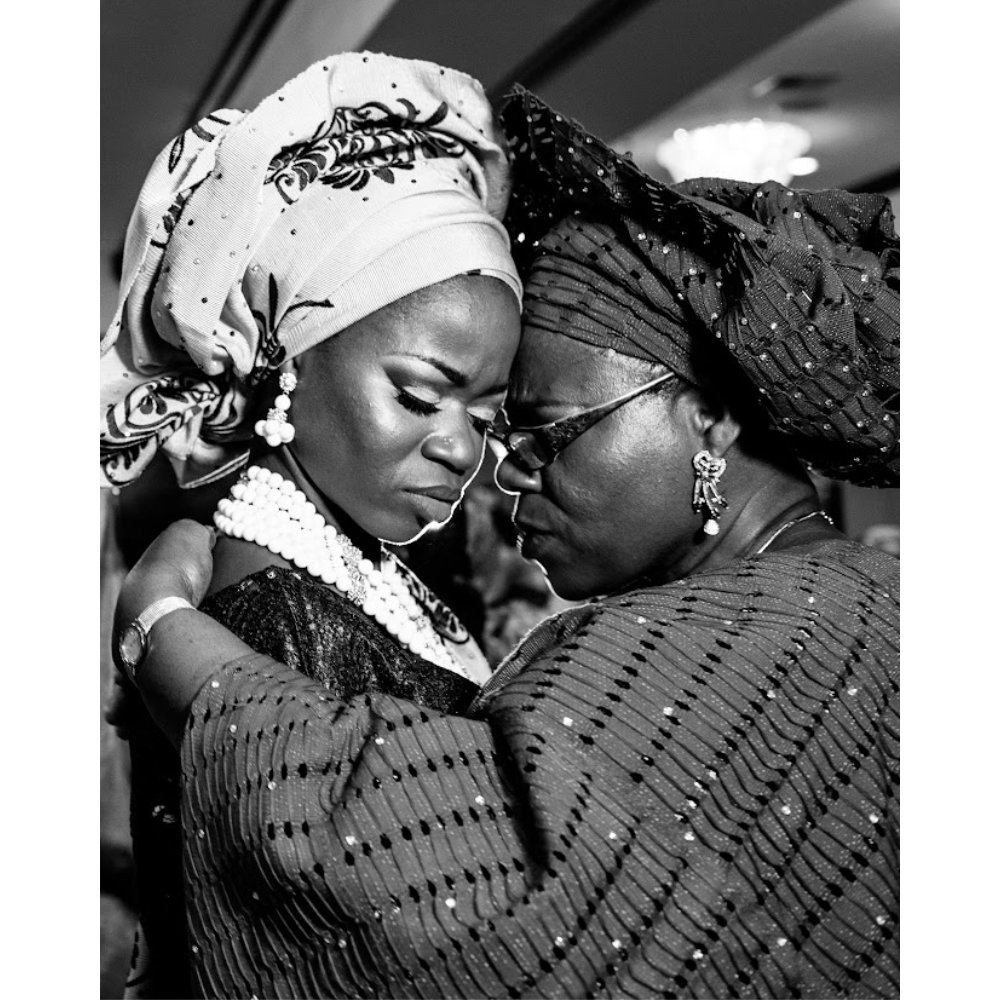The Bride with her Mom in Traditional Yoruba Attire