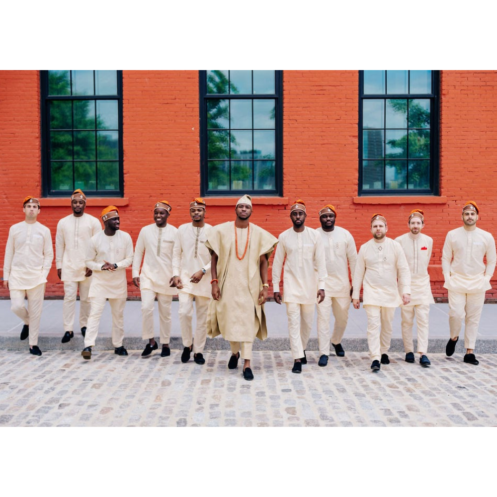 The Groom and Groomsmen Nigerian Yoruba Traditional Attire