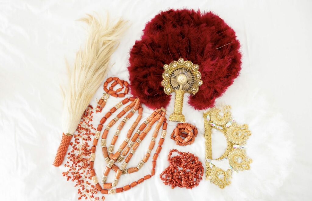 The Traditional Igbo Accessories of the Bride Coral Beads 1