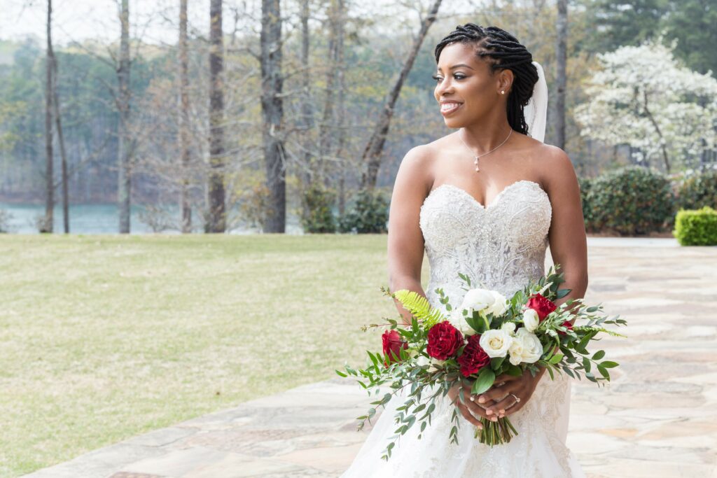 The Bride with the Wedding Bouquet