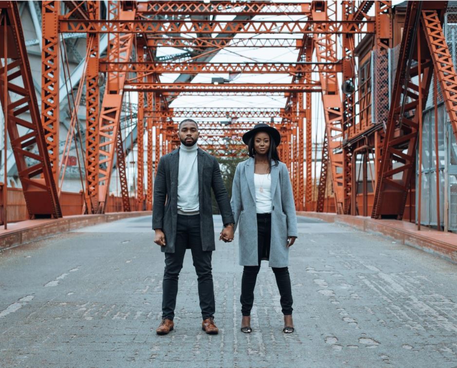 Couple Engagement Instagram Worthy Bridge Photo