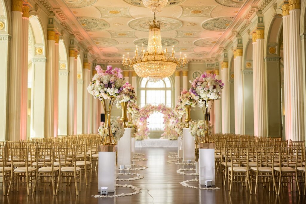 Gold Theme Wedding Venue