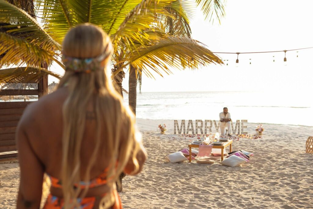 Romantic Beach Marriage Proposal Engagement