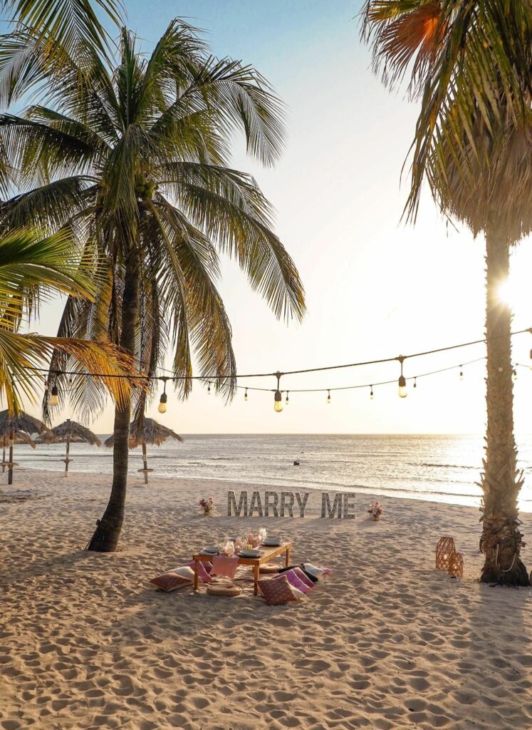 Serene Beachside proposal magical Moment
