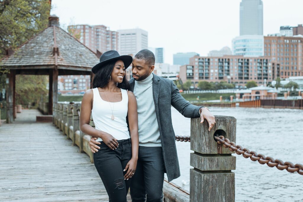 Instagram Worthy Couples Engagement Shoot Cityscape Background