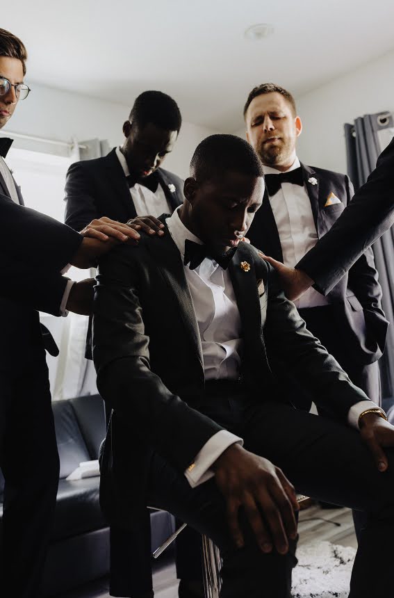 Groom with Groomsmen Full Support Best Wedding Day