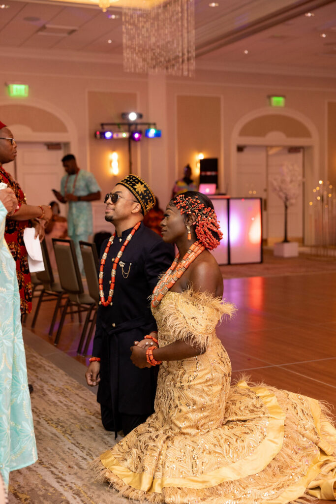 Sartorial Celebrations Multicultural Attire in Nigerian American Wedding Bliss