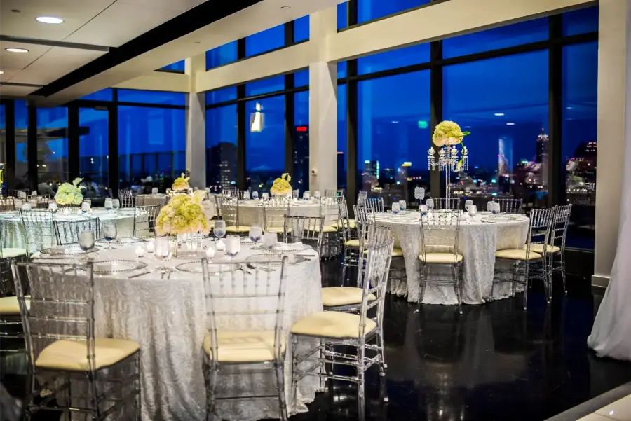 ventanas atlanta wedding reception setup