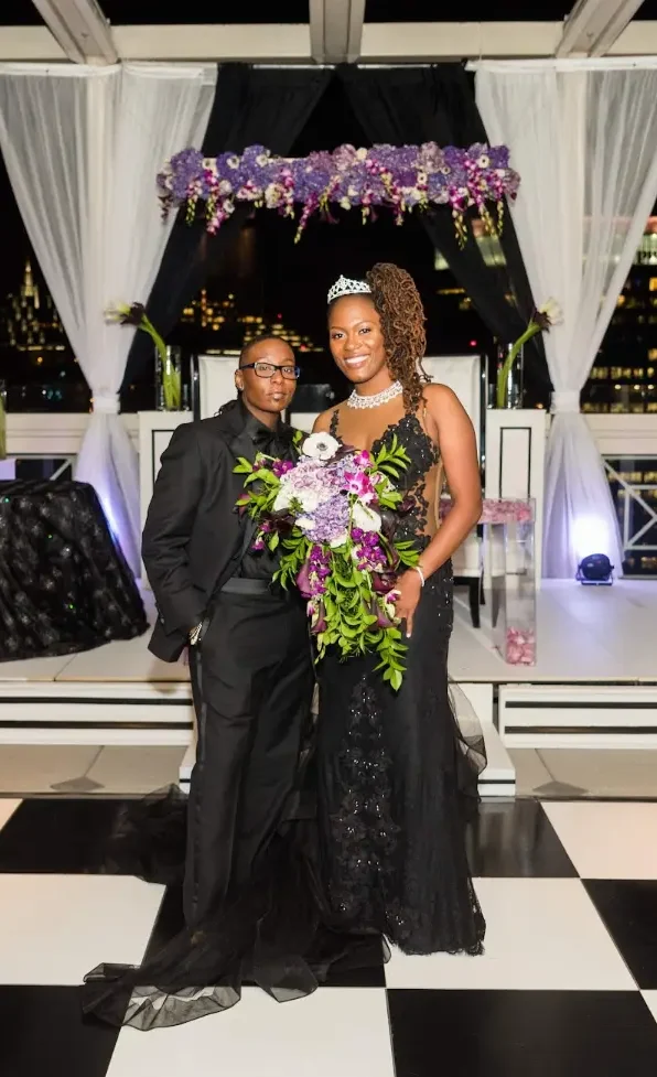 peachtree club bride and groom wedding reception photo